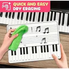 Quadro Branco Musical com Pauta Pentagrama Apagável Aula de música