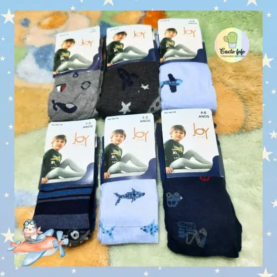 Kit 2 ou 3 meias calças para menino masculina infantil