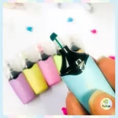 Marca texto fofo com ponta transparente Kawaii Fofo