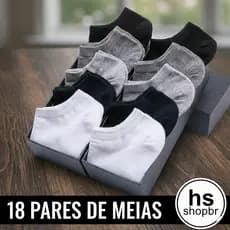 Meias masculinas cano curto soquete kit até 18 pares promoção