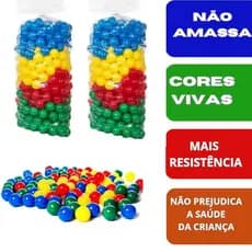 Kit com bolinhas coloridas para piscina de bolinha infantil Não amassa Escolha a quantidade