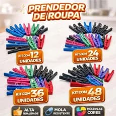 Prendedor de roupa kits 12 unidades até 48 unidades pregador para roupas
