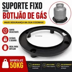 Suporte para Botijão de Gás P13 Fixo Base Estável Antiderrapante
