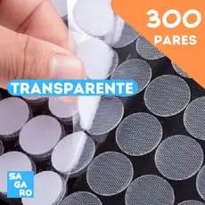 Transparente Fechos de Contato Velcron Adesivo Redondo 15mm Fixação Firme Artesanato, Atividade