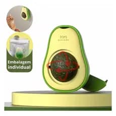 Abacate De Brinquedo Para Gatos Com Catnip Erva Gato Natural.