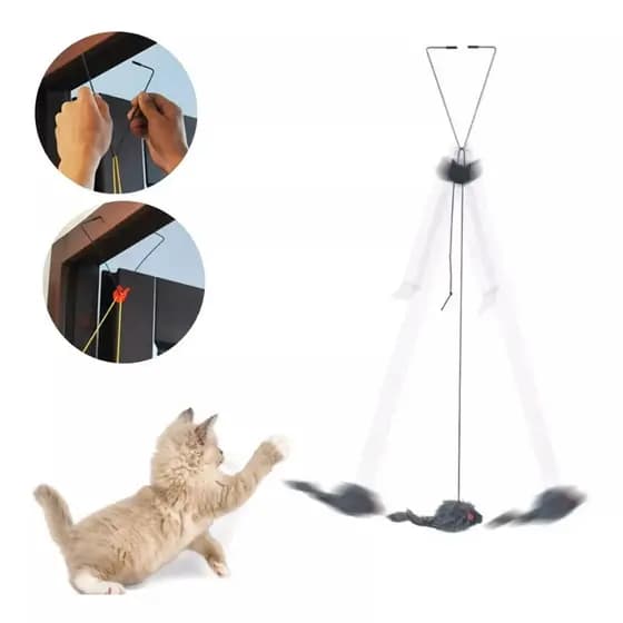 Brinquedo Gato Interativo Fixação Porta Brinquedinho Caça