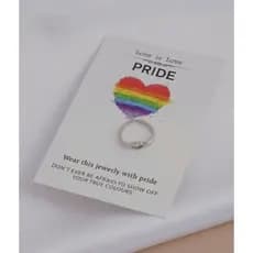 Anel Coração Tamanho Único Unissex Hearth Love Ring Aliança Anéis LGBT