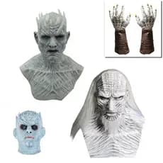 Mascara Latex Vagante Branco Game of Thrones Mascara Halloween Fantasia Cosplay Carnaval