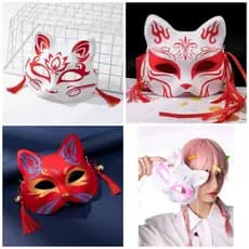 Máscara Cosplay Demon Slayer , Kimetsu no Yaiba , Tanjiro Kamado Cosplay Fantasia Animes