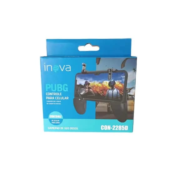 Controle Gatilho Para Celular Inova CON-2285D Controle com um par de gatilhos para celular. Perfeito para jogar PUBG Mob