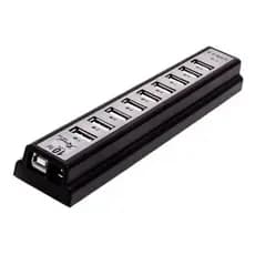Hub USB 10 Portas 2.0 c/ Fonte Bivolt | Adaptador Extensor para Computador e Laptop