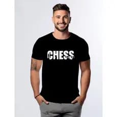 Camiseta Chess Xadrez Peças Tabuleiro Rei Torre Cavalo Bispo Jogador Check Think King Rainha