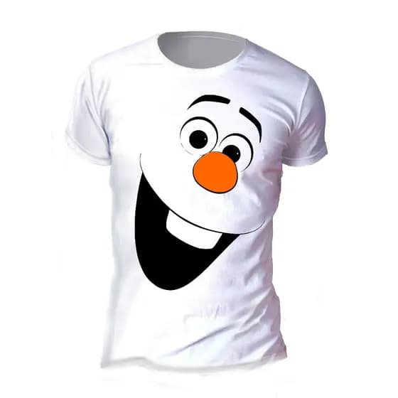 Camiseta masculina camisa feminina Olaf Frozen Abraços Quentinhos Personalizada Desenho Princesa