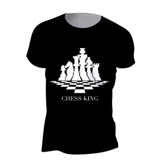 Camiseta Chess Xadrez Jogo Tabuleiro Peão Peças Check Mate Queen King Cavalo Torre Bispo Algodão