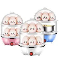Cozedor Elétrico Multifuncional 3 em 1 - Cozinhe Ovos, Legumes e Mais de Forma Rápida e Segura 110V