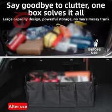 Design Dobrável Do Organizador Porta-Malas Carro Com Bolsos Laterais Múltiplos Da Partição