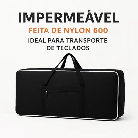 Capa Teclado 5/8 Simples Impermeável Preta Durável e Econômica