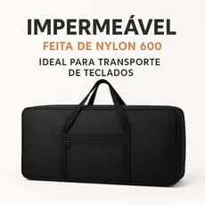 Capa Teclado 5/8 Simples Impermeável Preta com Zíper