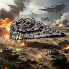 Blocos de Montar Star Wars - First Order Star Destroyer - 1416 Peças
