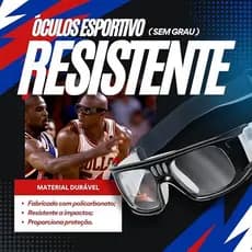 Óculos Esportivo FreeBee Proteção Anti-impacto Basquete Futebol Vôlei Aceita Lente de Grau
