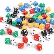 Dados D10 (10 Lados) - Perfeito para RPG de Mesa, Tormenta, Vampiro a Máscara e D&D Unitário