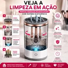 Limpador de Pincéis Automático USB Elétrico Kaze Lavador Maquiagem Profissional Portátil