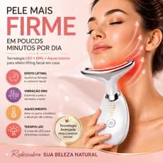 Massageador Facial Portátil LED USB Anti Rugas Efeito Lifting Vibração Facial Kaze