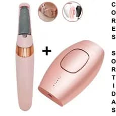 Kit de Cuidados Femininos - Lixador de Pé Elétrico + Depilador Laser - (Cores Sortidas)