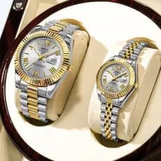 NIBOSI Novo Relógio De Casal casual Moda Luz Noturna Quartzo À Prova D'água