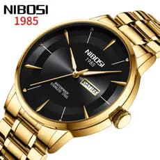 NIBOSI Luxury Gold Relógio Masculino casual À Prova D'água