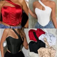 Corselet Moda Gringa Diversas Cores Cetim Moda verão Moda praia moda balada coleção Festas Ano Novo Natal