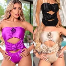 Body Maiô Poliamida Rosas Diversas Cores Moda Praia Moda Verão Moda Blogueira Moda Balada Carnaval