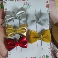 Kit de laços gravatinha festas. Laço natal. Laço ano novo. Laço dourado laço vermelho laço prata.