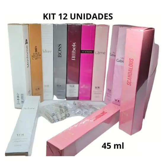 Kit 12 Perfumes 45ml You Fashion Cosmeticos