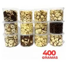 12 Potes de Biscoito amanteigados Mineiro - 400g