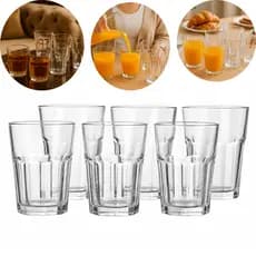 Copos de Vidro Grosso Chicago 350ml Long Drink Transparente Resistente Para Bebidas Vitamina