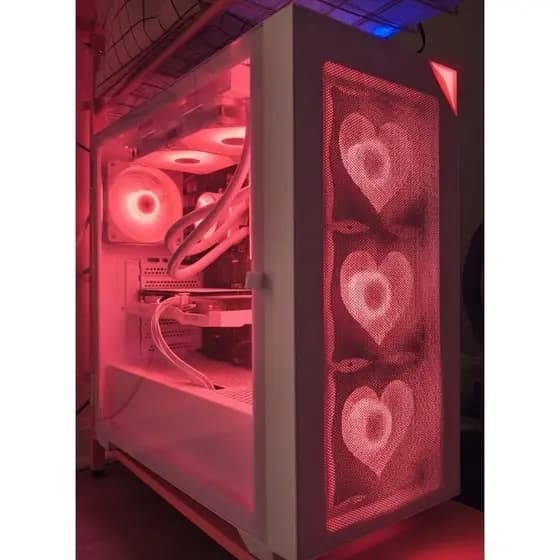 Kit Grade Ventoinha Coração Protetora Fan 120mm/140mm Coração Decoração Gabinete PC Gamer