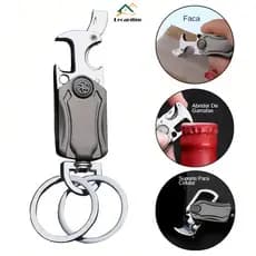 Chaveiro Multifuncional Pingente Abridor De Garrafa Motocicleta Carro Spinner inox