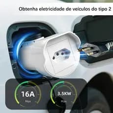 Adaptador de Carro Elétrico BYD V2l Tomada Externa Para o Carro Elétrico Com Bocal Tipo 2 Byd com Tecnologia V2l