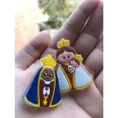 2 Pins Apliques Pingentes Enfeites católico Nossa senhora de Aparecida e Nossa senhora de Nazaré