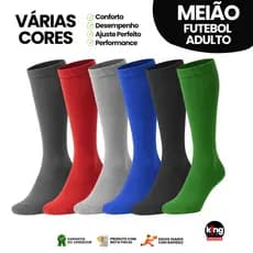 Meião de Futebol Profissional Adulto Tamanho 33 ao 44 Qualidade Premium Várias Cores