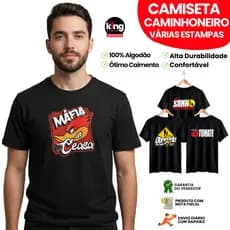 Camiseta Caminhoneiro Masculina 100% Algodão Estampas Variadas Alta Qualidade Envio Rápido