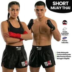 Short Muay Thai Unissex Premium Padrão Tailandês Alta Qualidade Treino Luta