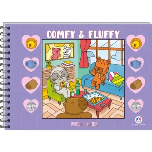 Livro De Colorir - Comfy And Fluffy Purple