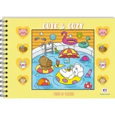 Livro - Cute and Cozy Yellow - Livro de Colorir