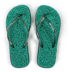 Chinelo Flat Joy Cleanup Sustentável Feminino Verde Verde Piscina 33 Br