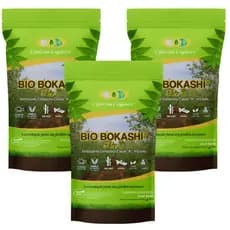 Kit Fertilizante Bio Bokashi 1kg Com3 Unid - Jardinagem Orquídeas