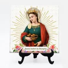 Quadro azulejo 15x15cm Santa Isabel da Hungria 24