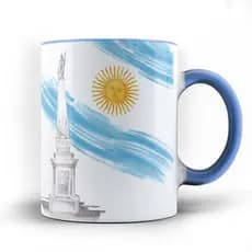 Caneca xicara bandeira Argentina monumento 25