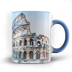 Caneca xicara monumento Coliseu Roma Itália 25